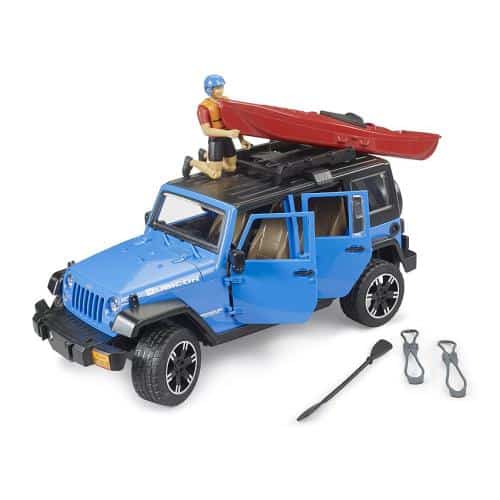 Jeep Wrangler Rubicon Unlimited com Caiaque e Ciclista