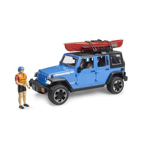 Jeep Wrangler Rubicon Unlimited com Caiaque e Ciclista