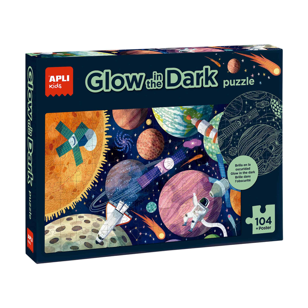 Puzzle | Fluorescente | Sistema Solar | 104 Peças