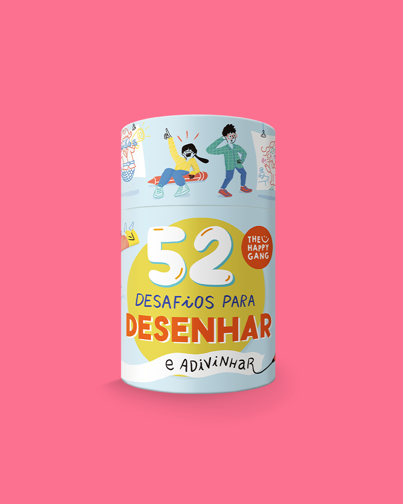 52 Desafios - Desenhar e Adivinhar - caixa do jogo The Happy Gang