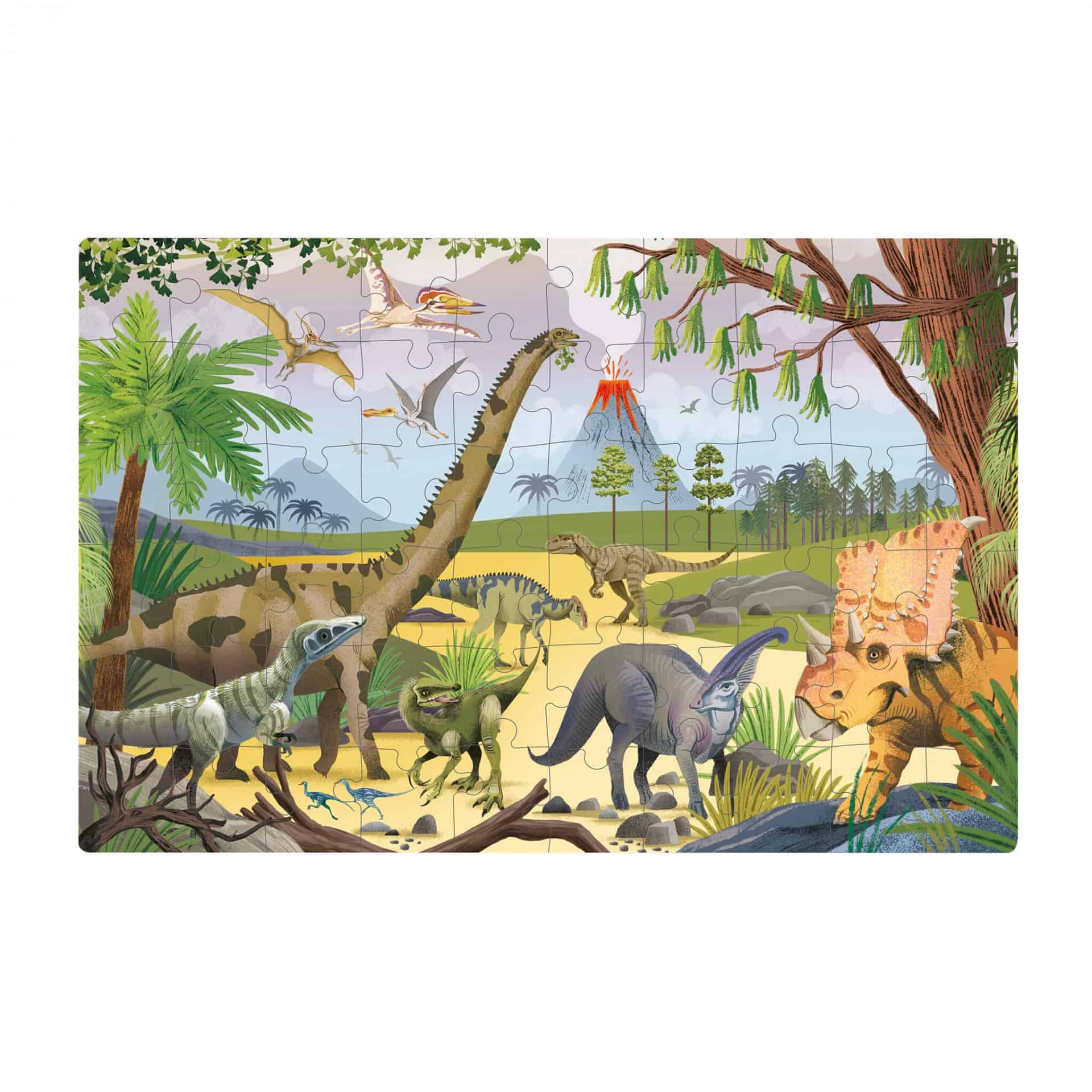 Puzzle | Fluorescente | Dinos | 60 Peças