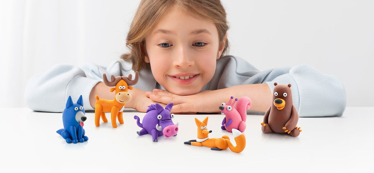 Plasticina Forest Animals 15 Embalagens Hey Clay - imagem 2