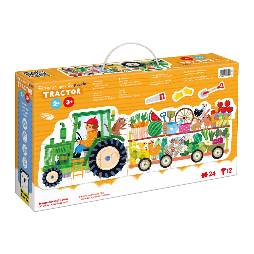 Play-as-You-Go Puzzle Tractor 24 Peças Banana Panda - imagem 5