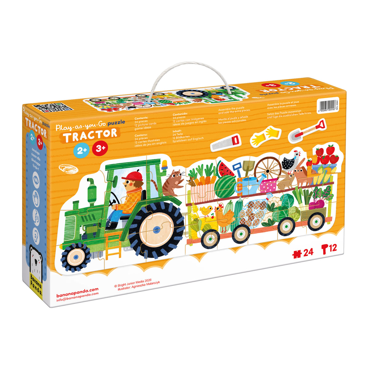 Play-as-You-Go Puzzle Tractor 24 Peças Banana Panda - imagem 5