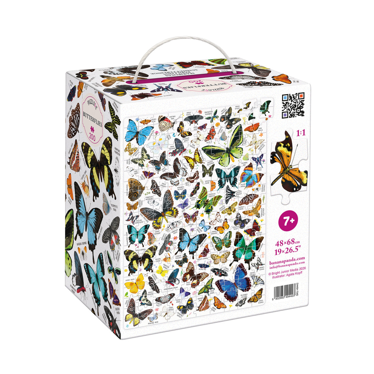 Puzzlove Butterflies 200 Peças Banana Panda - imagem 7