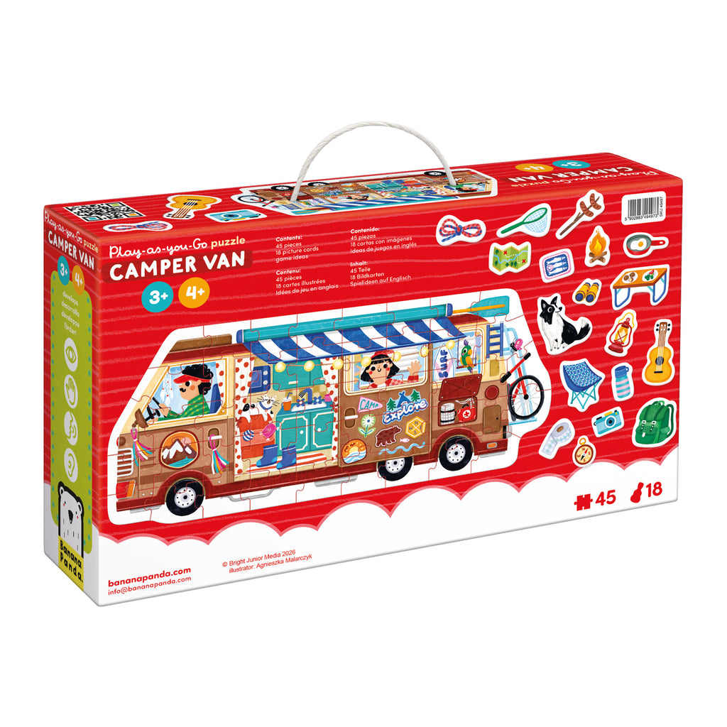 Play-as-You-Go Puzzle Camper Van 45 Peças Banana Panda - imagem 7