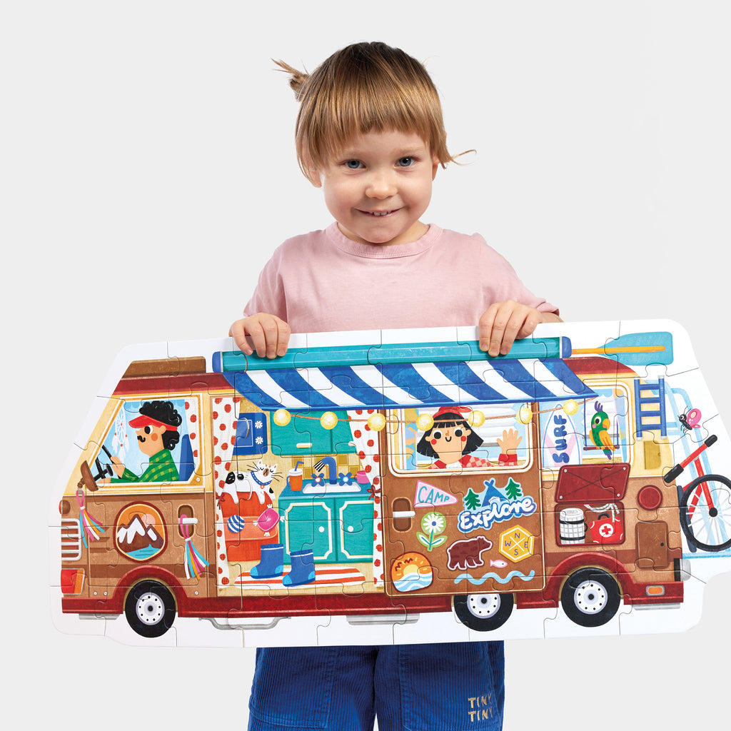 Play-as-You-Go Puzzle Camper Van 45 Peças Banana Panda - imagem 3