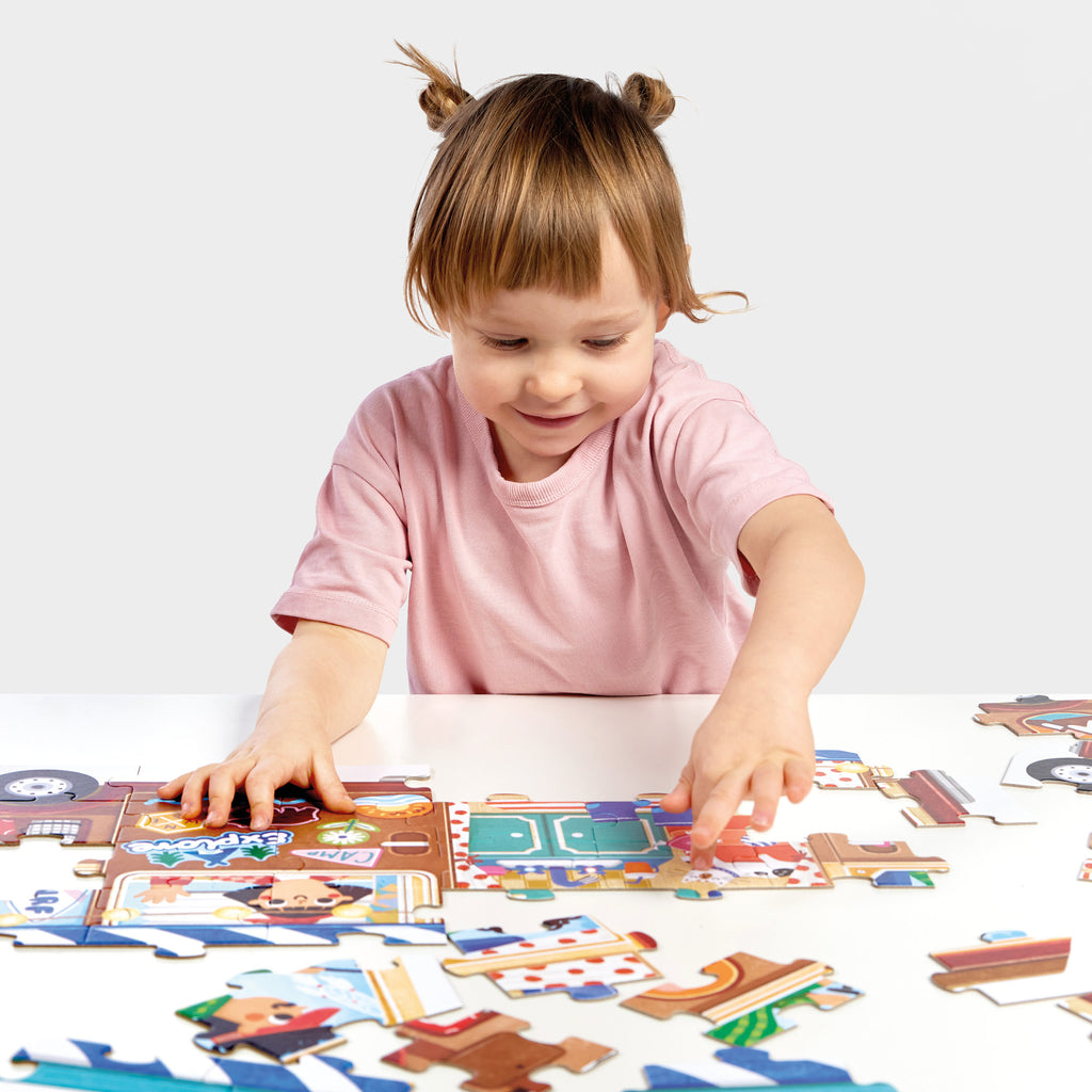 Play-as-You-Go Puzzle Camper Van 45 Peças Banana Panda - imagem 4