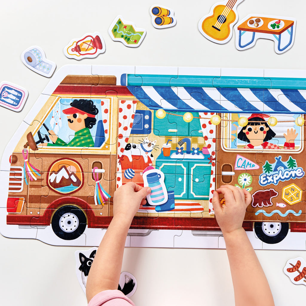 Play-as-You-Go Puzzle Camper Van 45 Peças Banana Panda - imagem 5