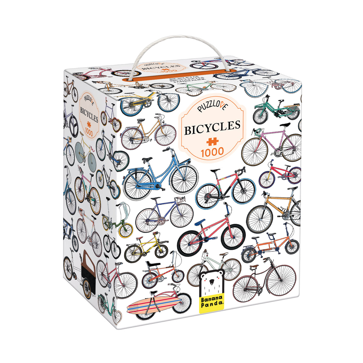 Puzzlove Bicycles 1000 Peças Banana Panda - caixa