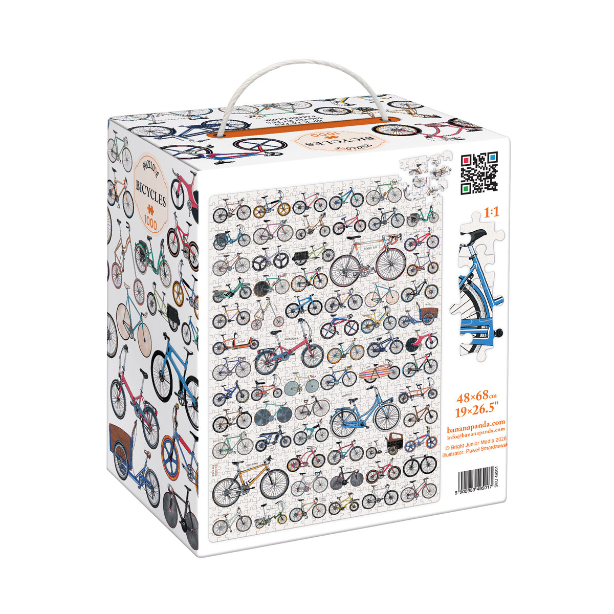 Puzzlove Bicycles 1000 Peças Banana Panda - imagem 8