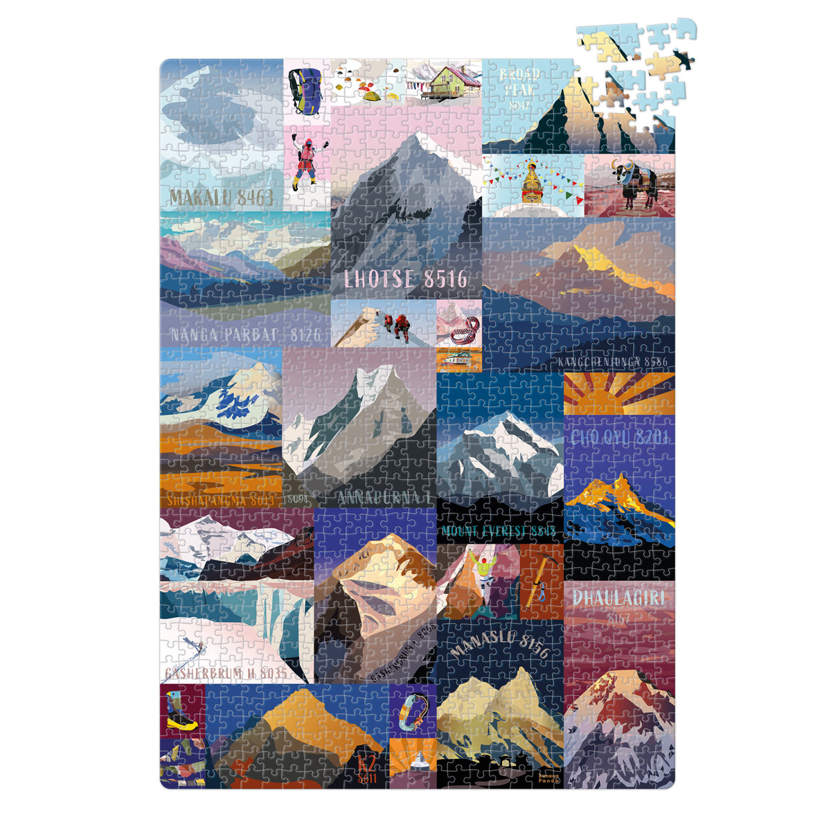 Puzzlove Mountains 8000m 1000 Peças Banana Panda - imagem 2