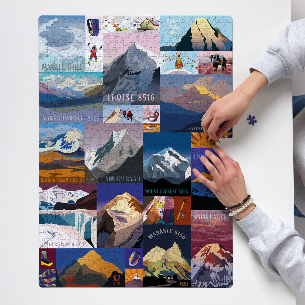 Puzzlove Mountains 8000m 1000 Peças Banana Panda - imagem 3