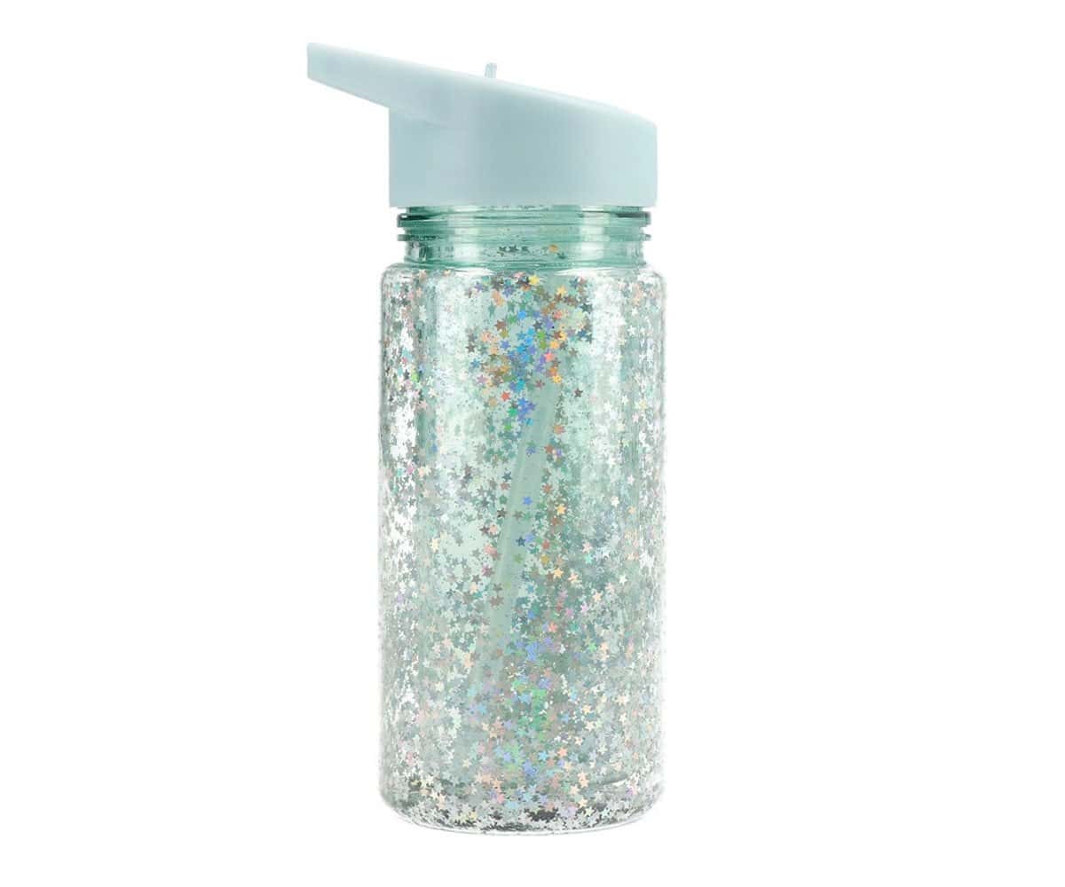 Garrafa | Turquesa | Estrelas | Glitter