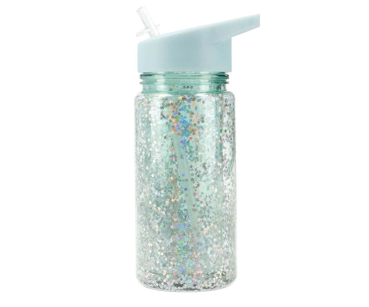 Garrafa | Turquesa | Estrelas | Glitter