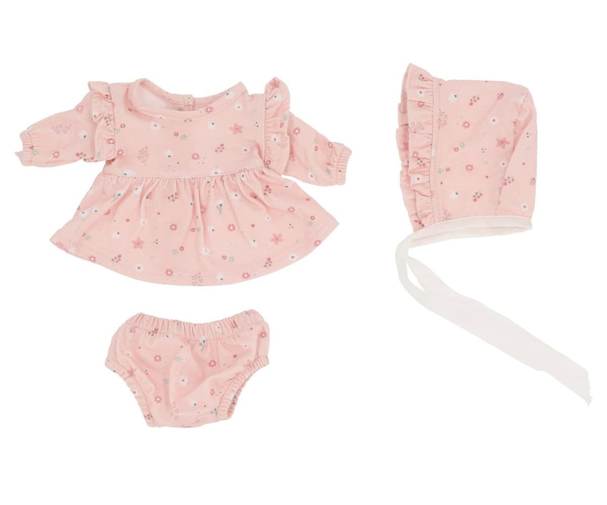 Boneca Helena | Vestido e Chapéu | Pink Flowers