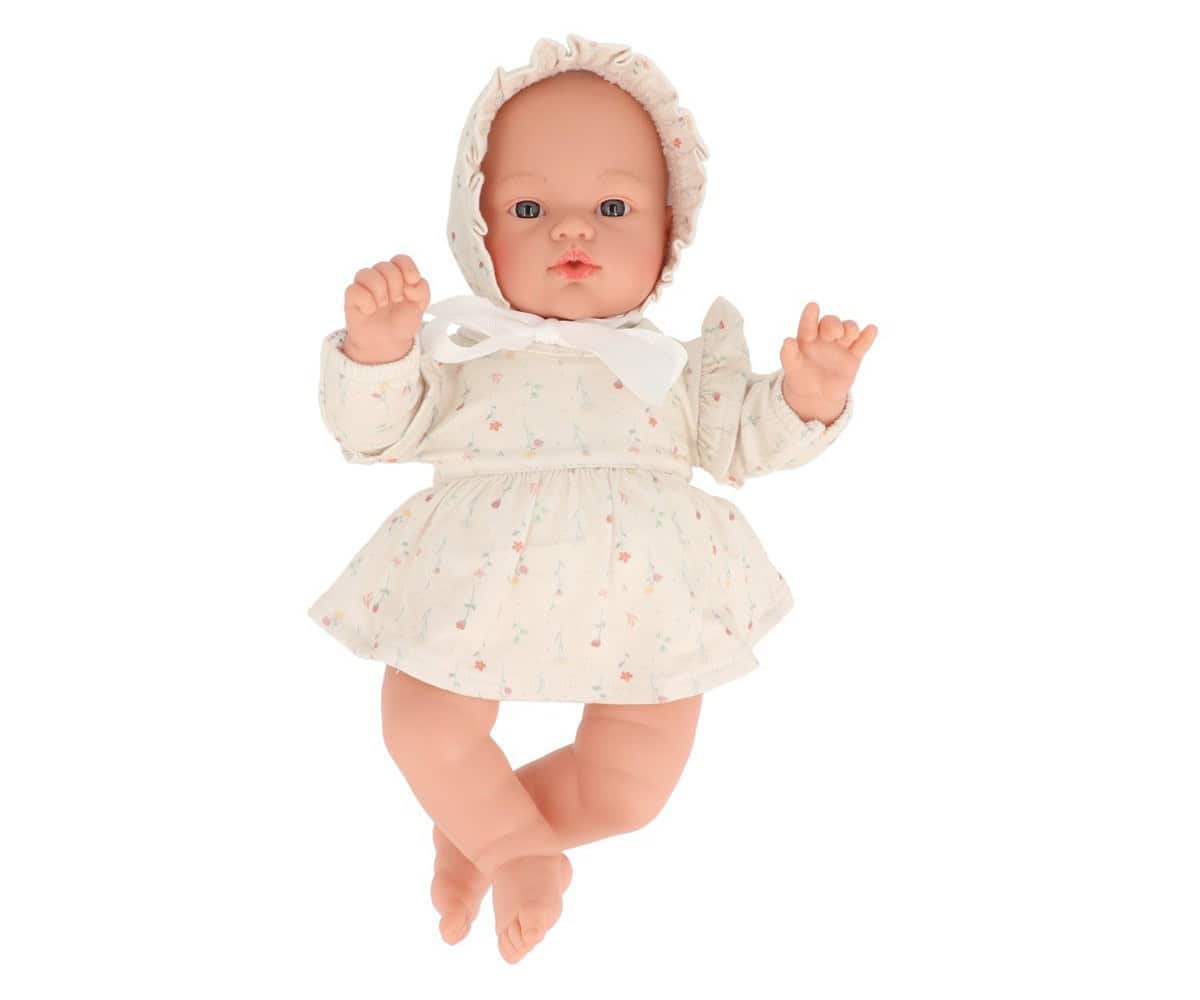 Boneca Helena | Vestido e Chapéu | White Flowers