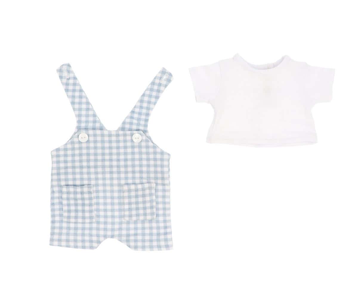 Boneco Mateo | Macacão Vichy | Azul