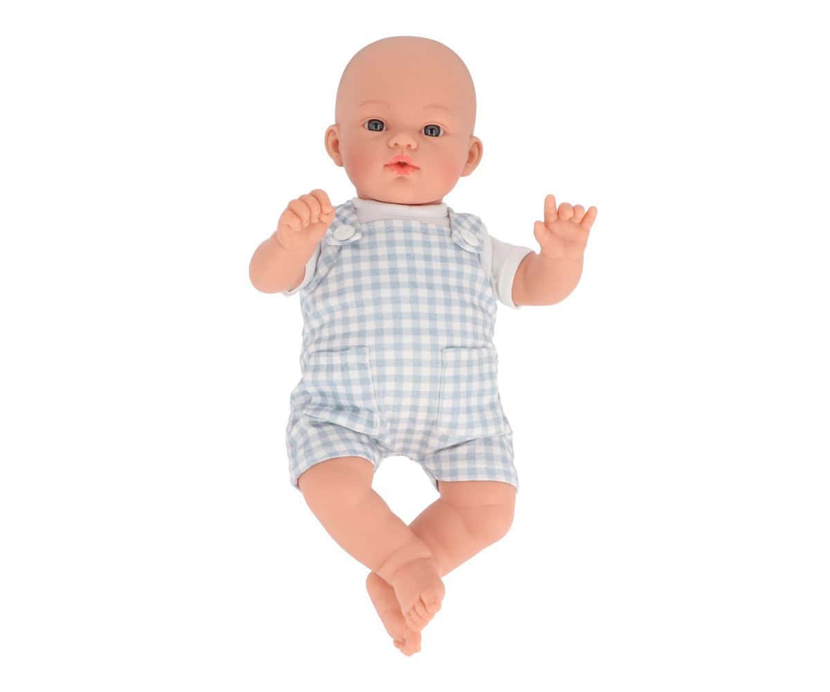 Boneco Mateo | Macacão Vichy | Azul