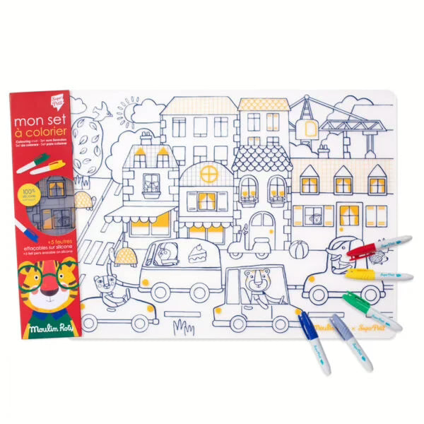 LES POPIPOP | Individual em Silicone para Colorir | Moulin Roty & Super Petit