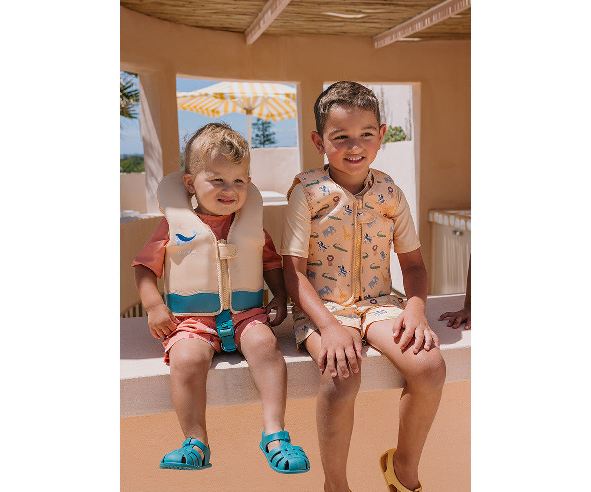 Colete Flutuador de Aprendizagem | Whale Teal | 1-2 Anos