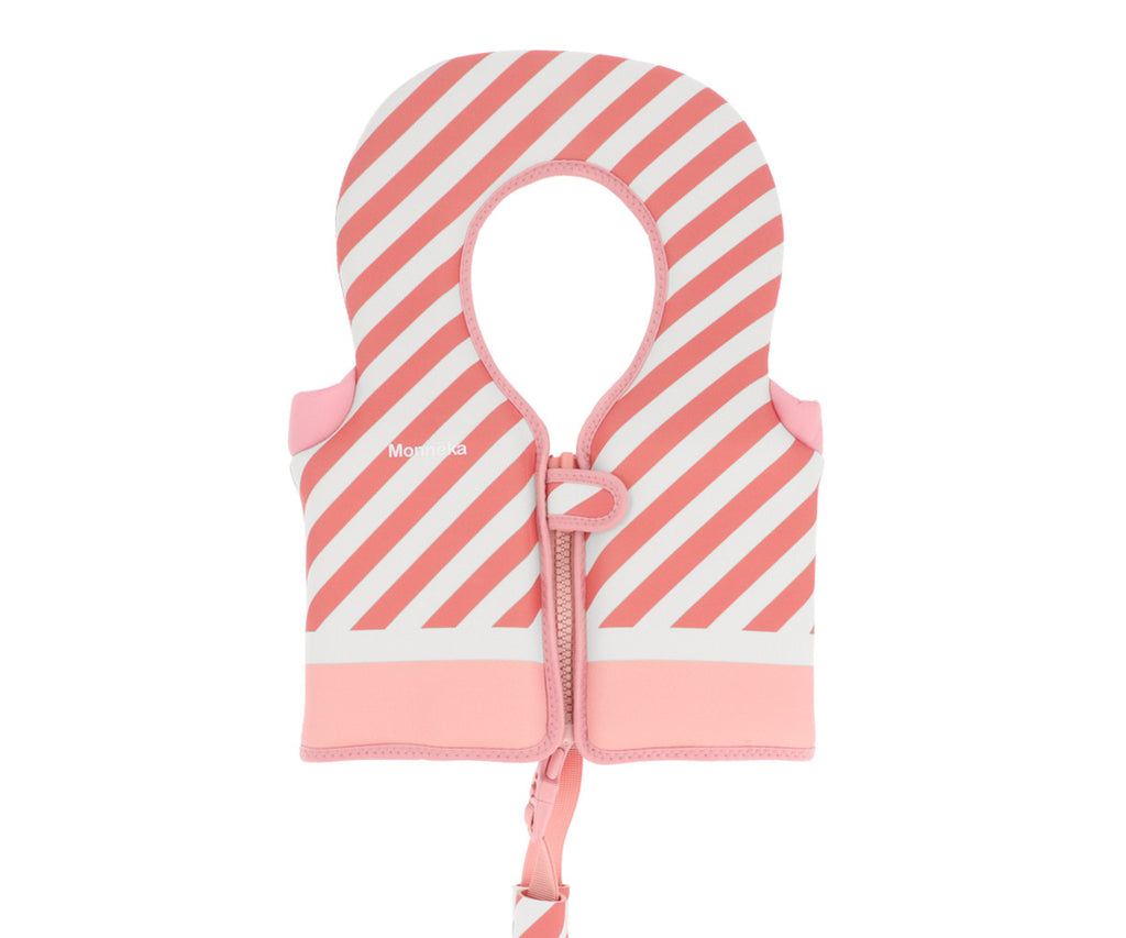 Colete Flutuador de Aprendizagem | Stripes Bloom & Blush | 1-2 Anos