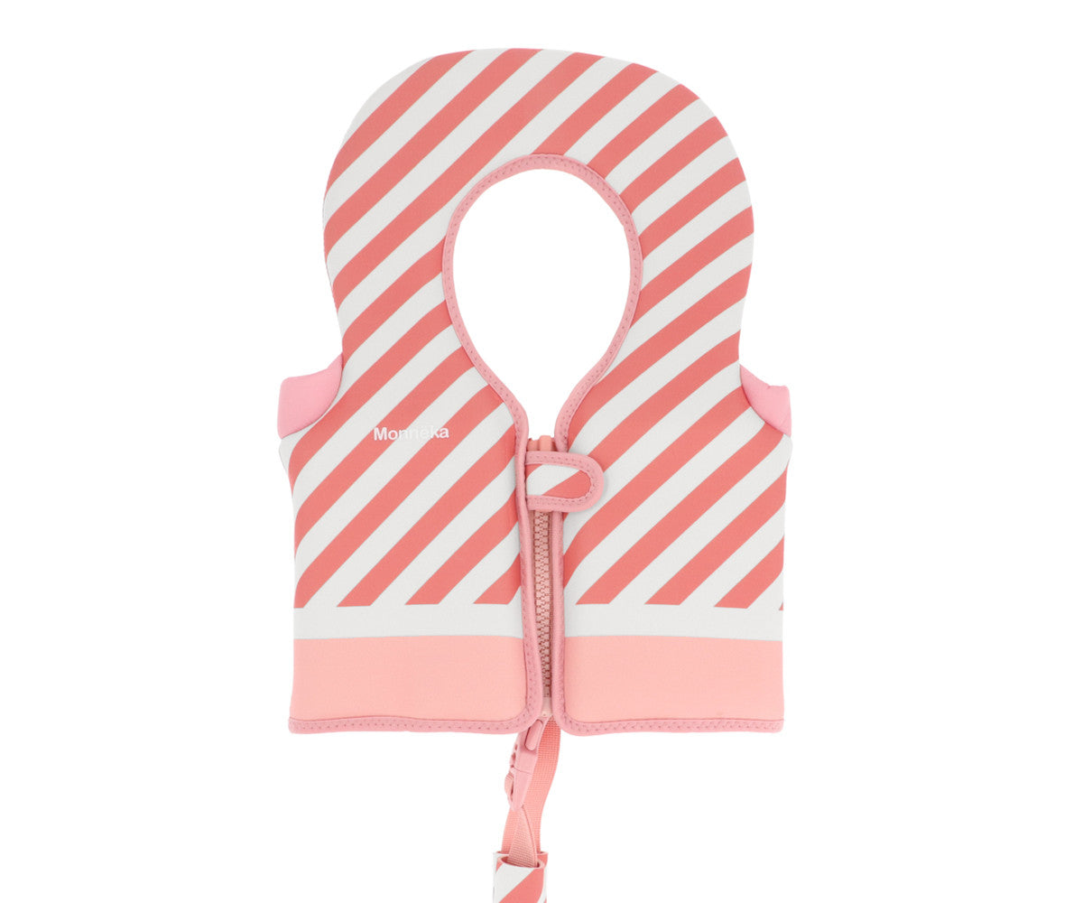 Colete Flutuador de Aprendizagem | Stripes Bloom & Blush | 1-2 Anos