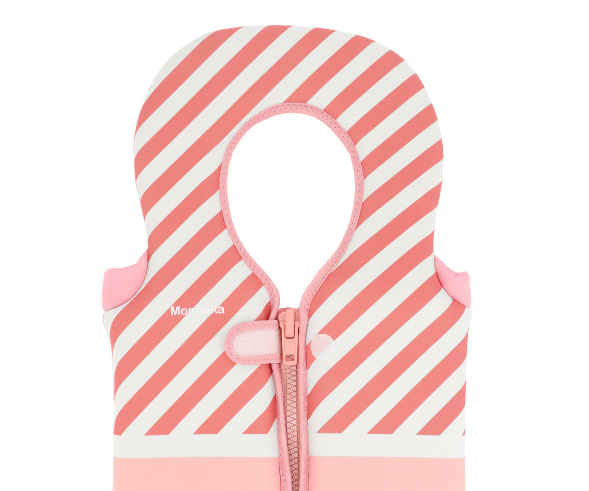 Colete Flutuador de Aprendizagem | Stripes Bloom & Blush | 1-2 Anos