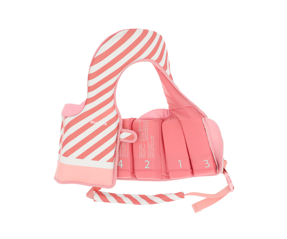 Colete Flutuador de Aprendizagem | Stripes Bloom & Blush | 1-2 Anos