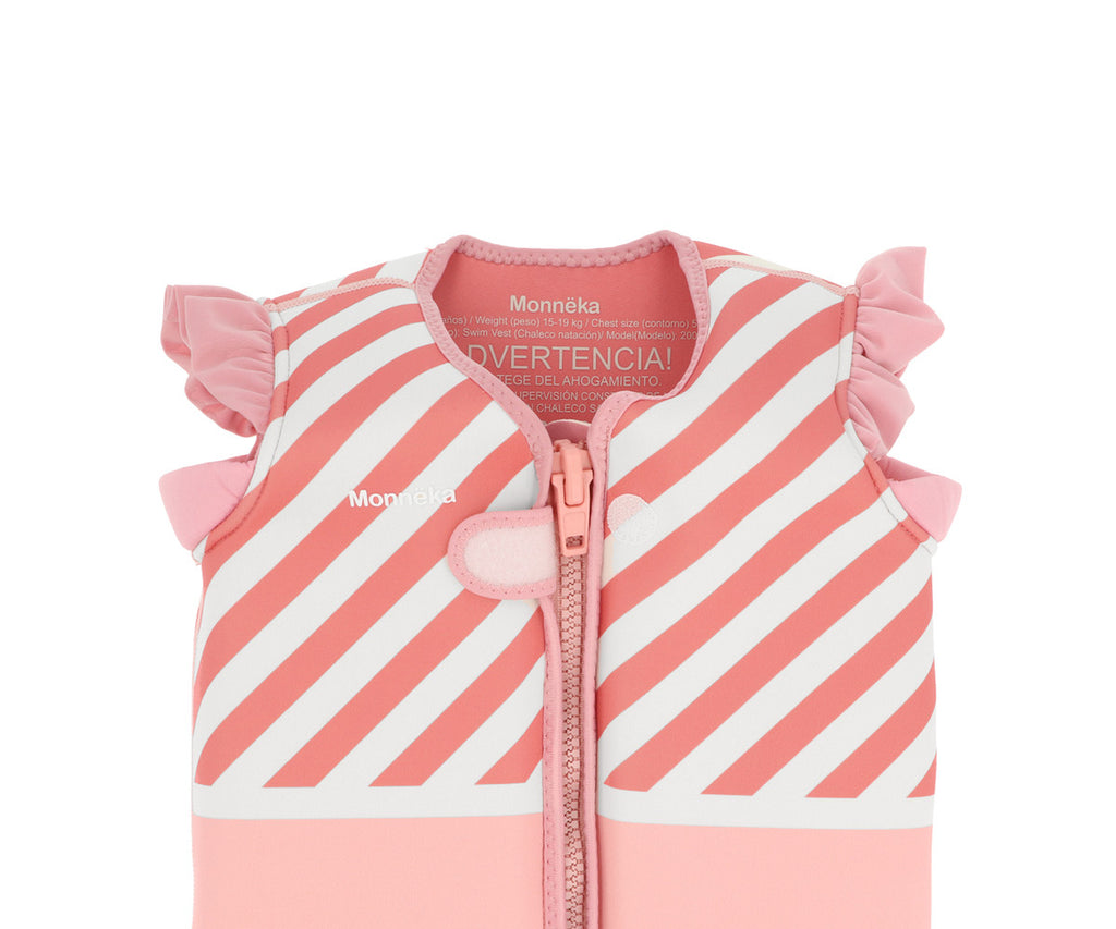 Colete Flutuador de Aprendizagem | Stripes Bloom & Blush
