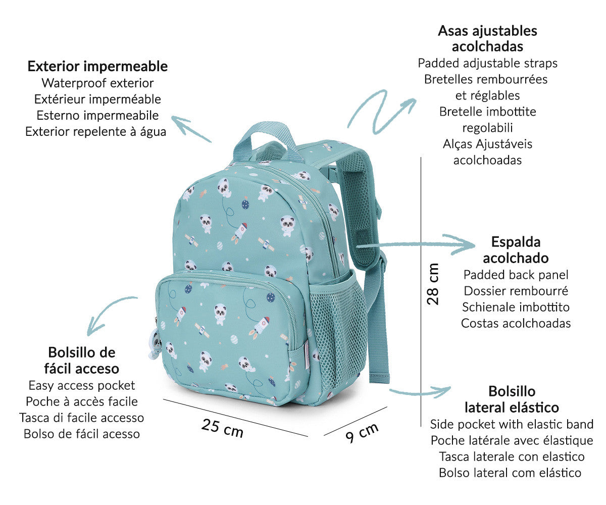 Mochila Pequena | Pandas in Space