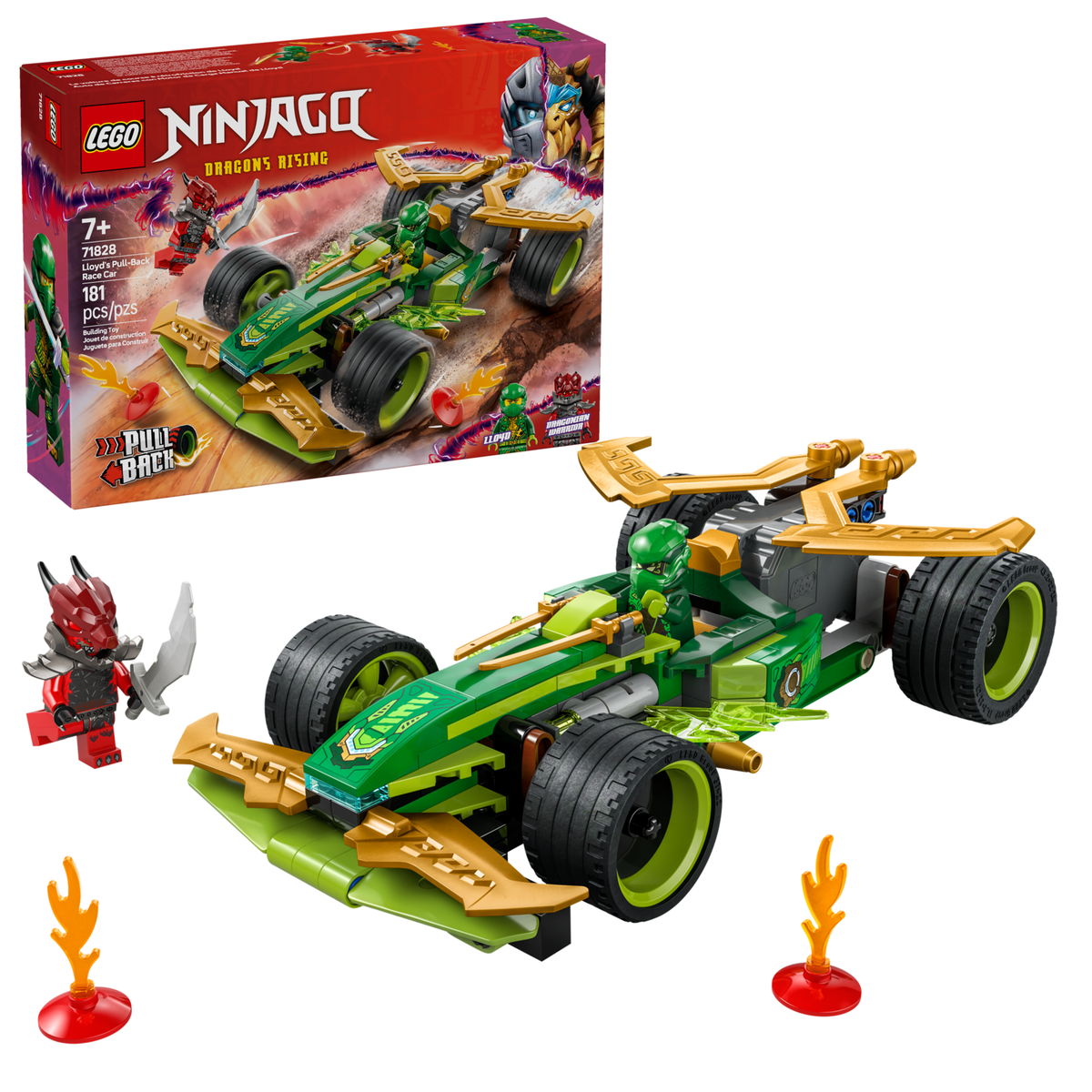 LEGO NINJAGO Carro de Corrida Pull-Back do Lloyd 71828 - imagem 2