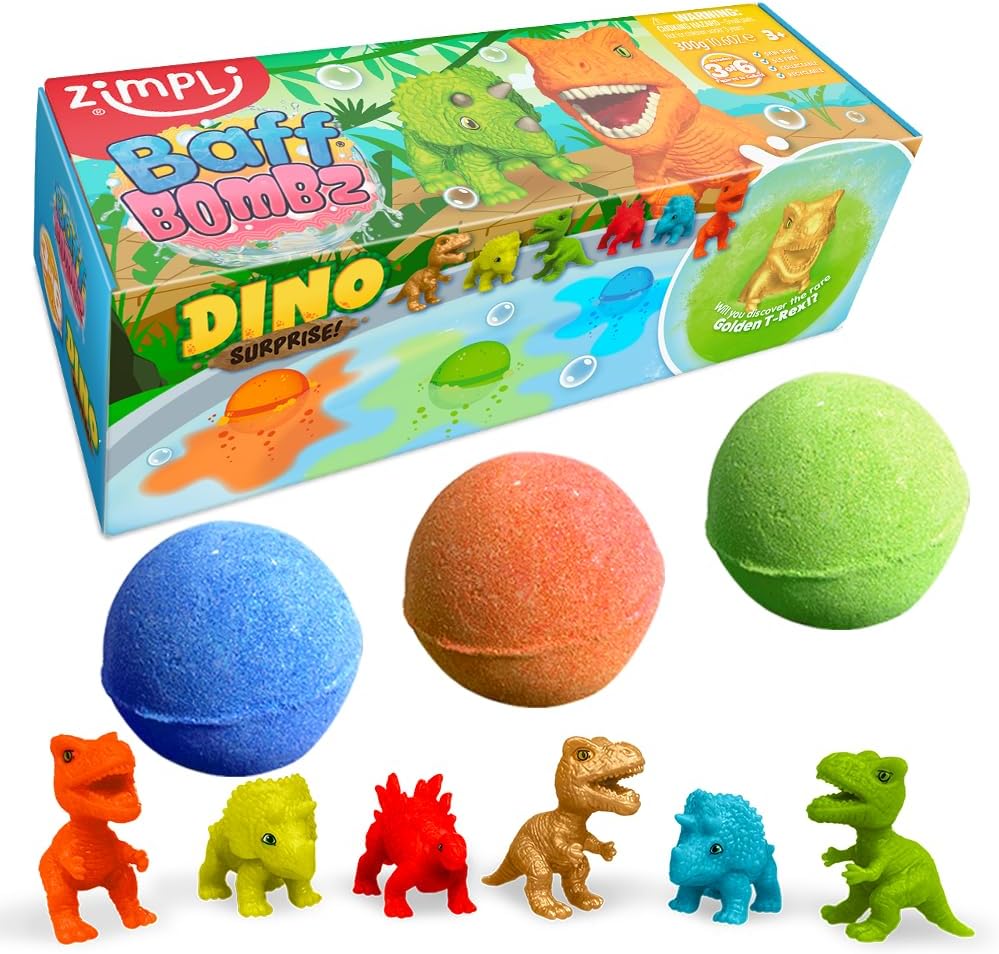 Pack 3 | Bombas de Banho | Surpresa | Dinos