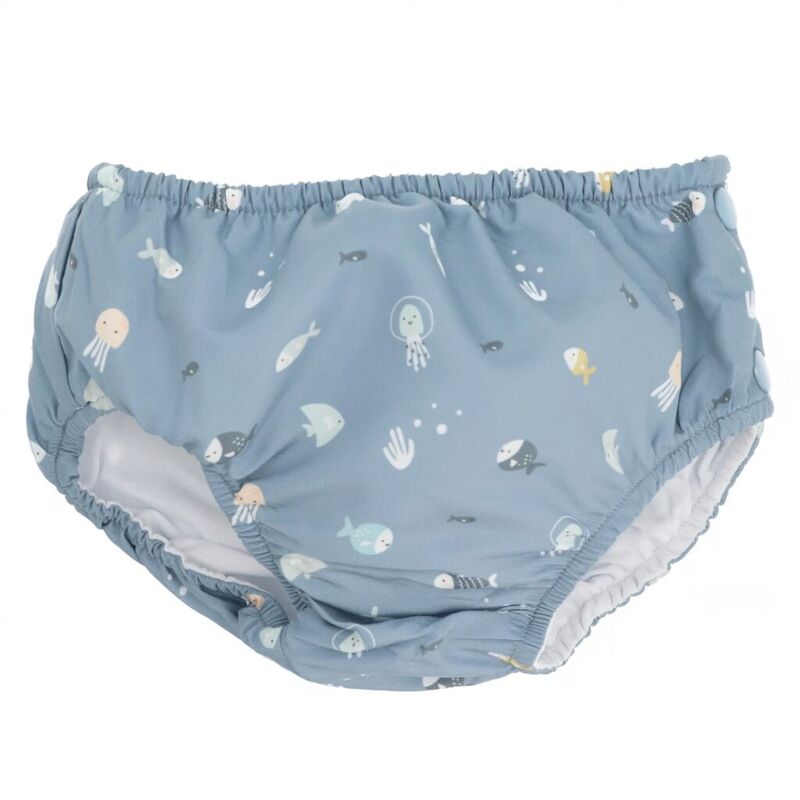 Cueca Banho Fralda | Com Folhos | Peixes