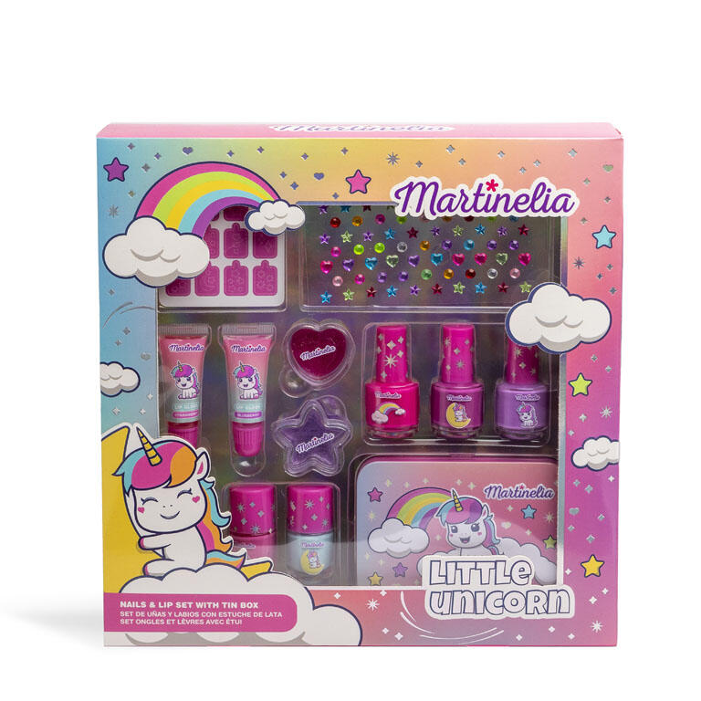 Conjunto Unhas e Lábios em Lata Little Unicorn Martinelia - imagem 2