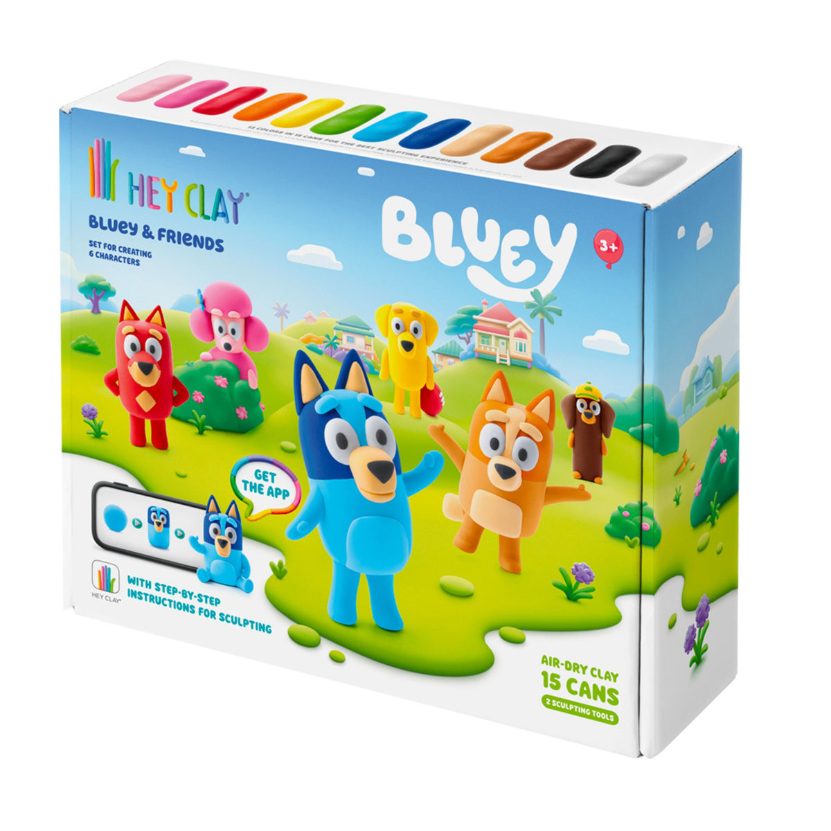 Plasticina Bluey & Friends 15 Embalagens Hey Clay