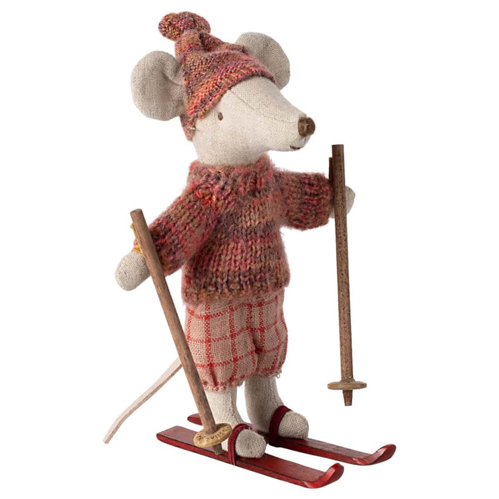 Winter mouse with ski set | Big Sister | Rose