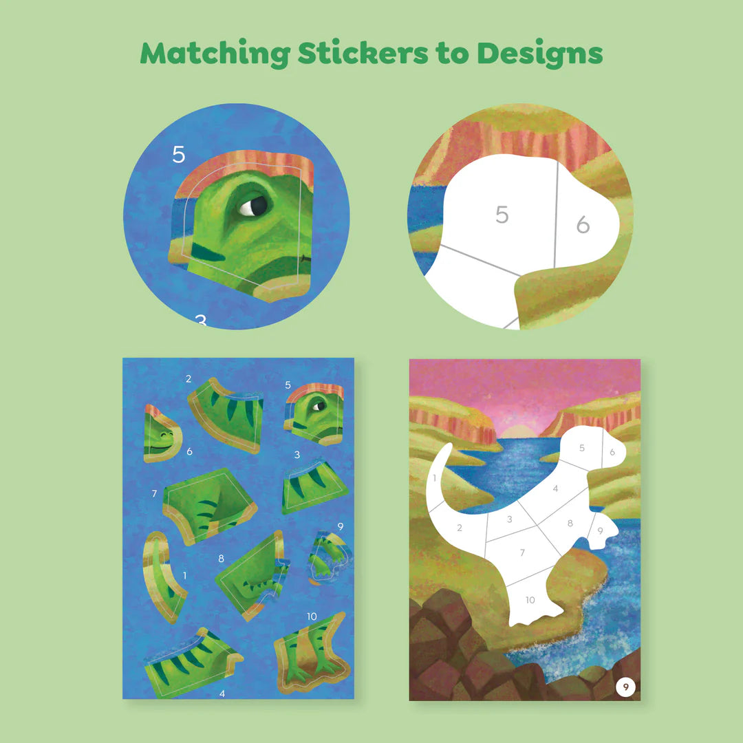 Sticker By Numbers | Dinosaurs