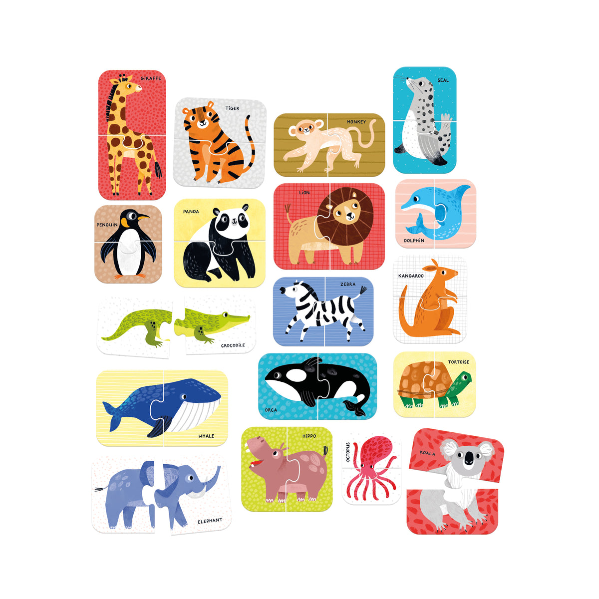 Puzzle Pairs | Wild Animals | Banana Panda