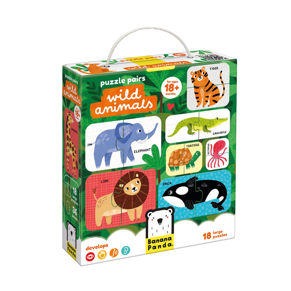 Puzzle Pairs | Wild Animals | Banana Panda