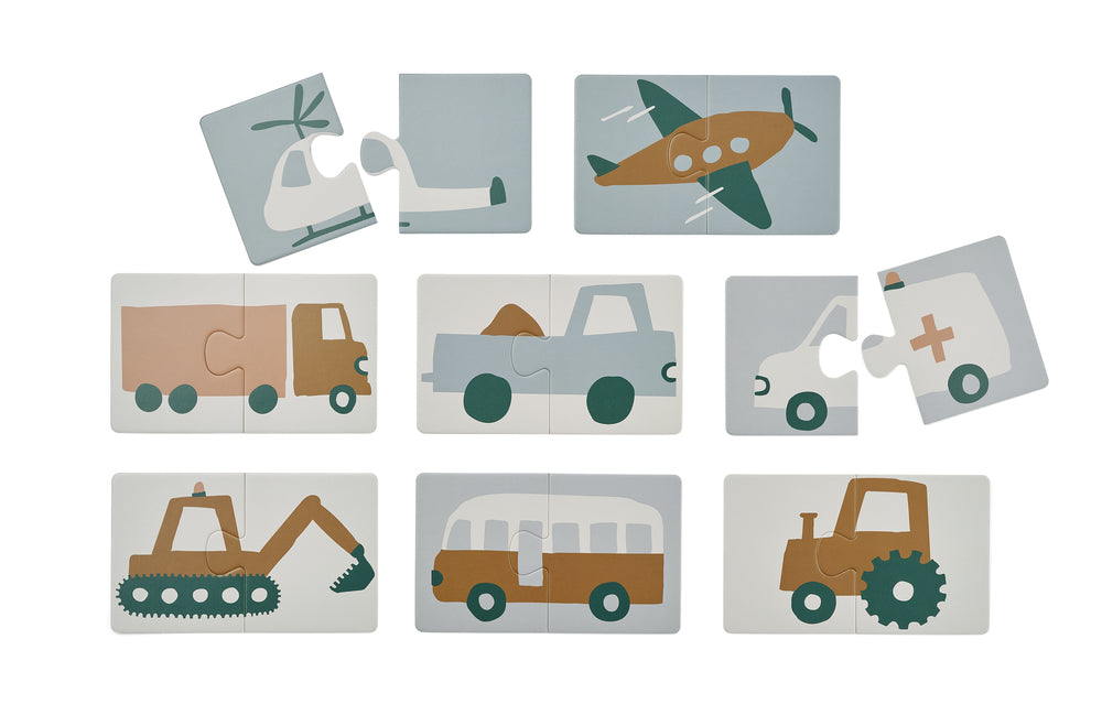 Puzzle | Brett | Vehicles / Dove blue