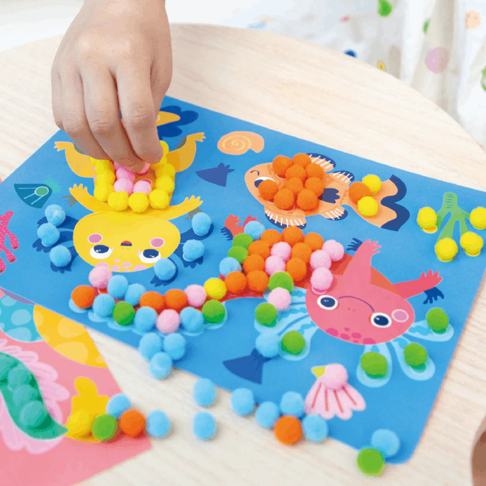 Everyday Craft Pom Pom Art Axolotl