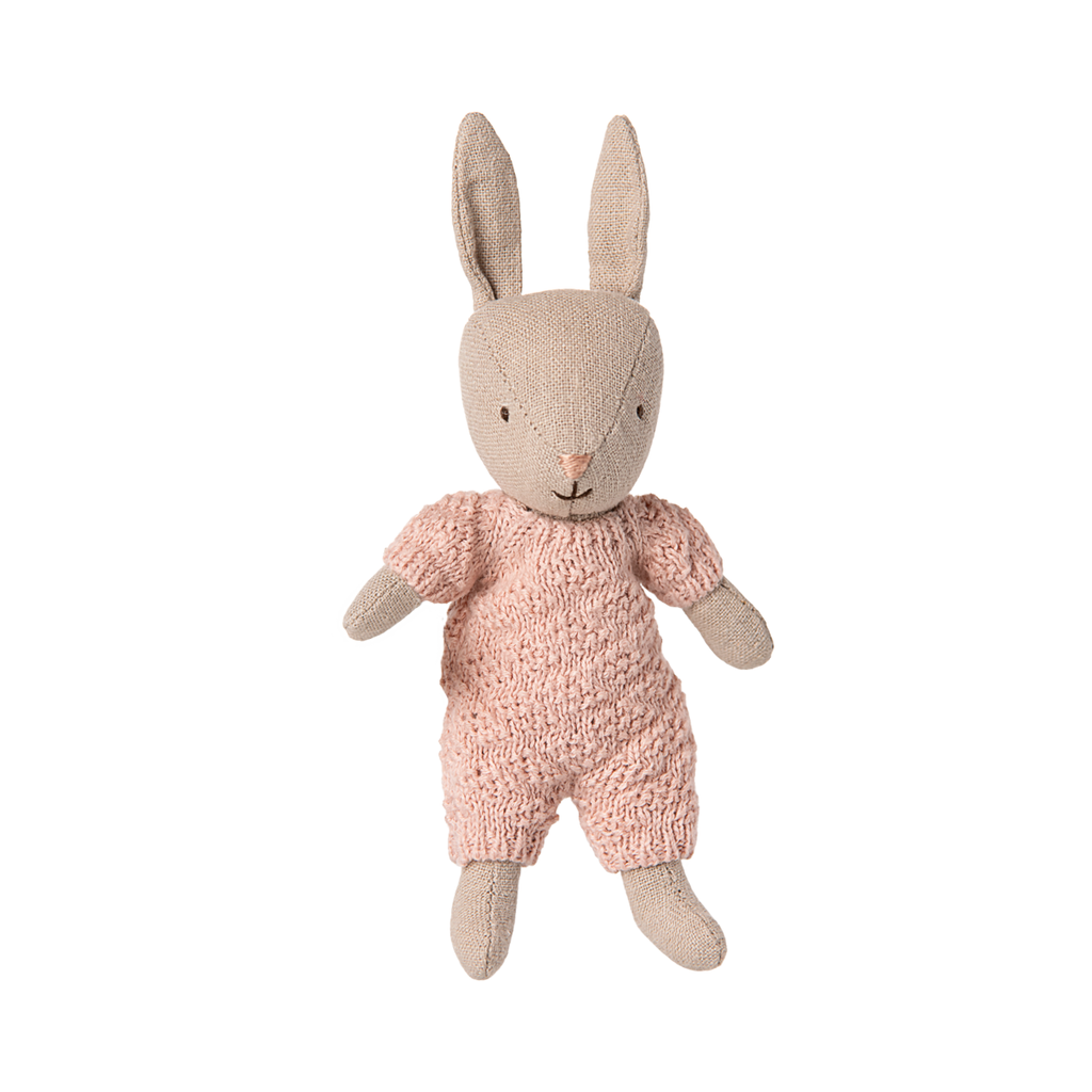 Coelho Micro Sand com Fato de Malha Rose Maileg - imagem 3