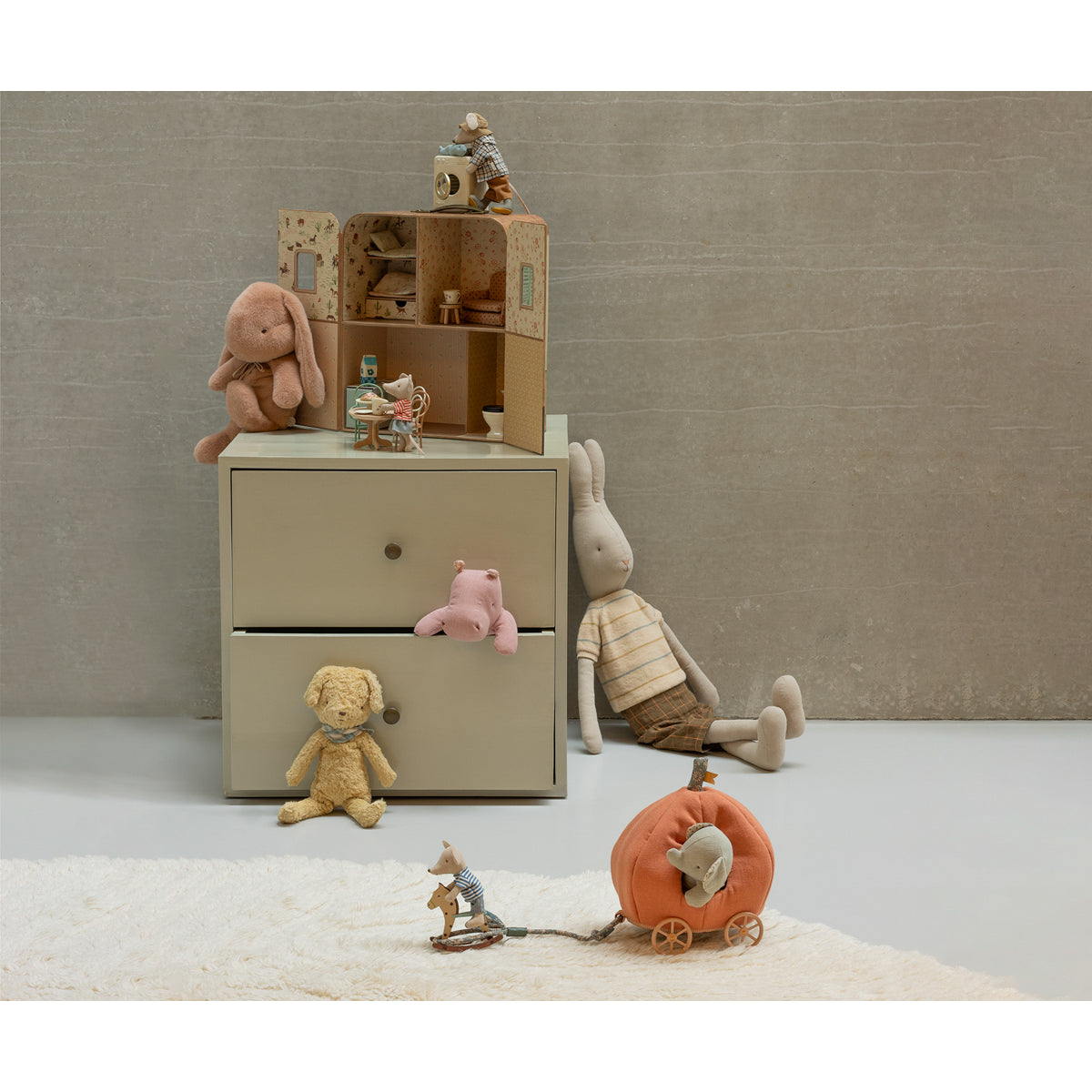Hipopótamo de Peluche Pequeno Rose – Safari Friends Maileg - imagem 4