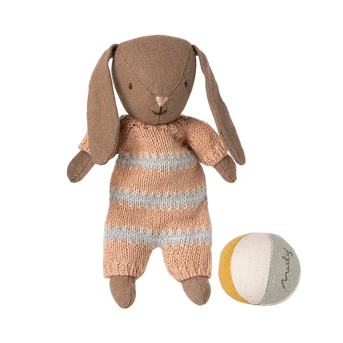 Bunny Set | Maileg | Micro | Brown | Dusty rose