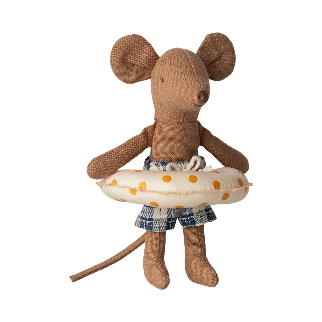 Ratinho de Praia com Boia Little Brother Yellow Dots Maileg - imagem 3