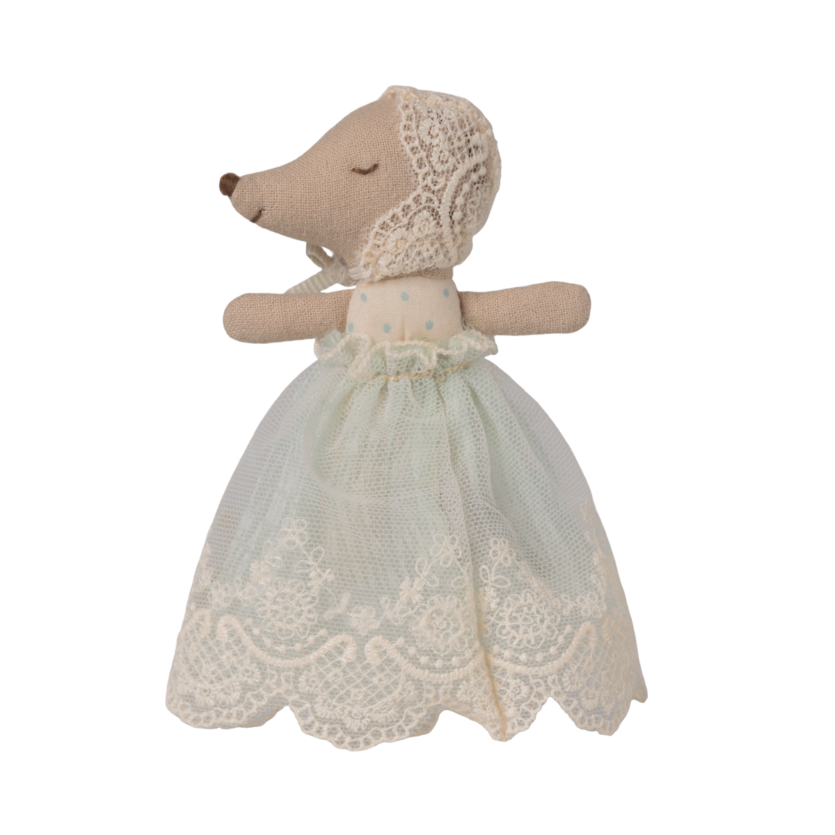 Bebé Rato com Vestido de Cerimónia Mint Maileg - imagem 5