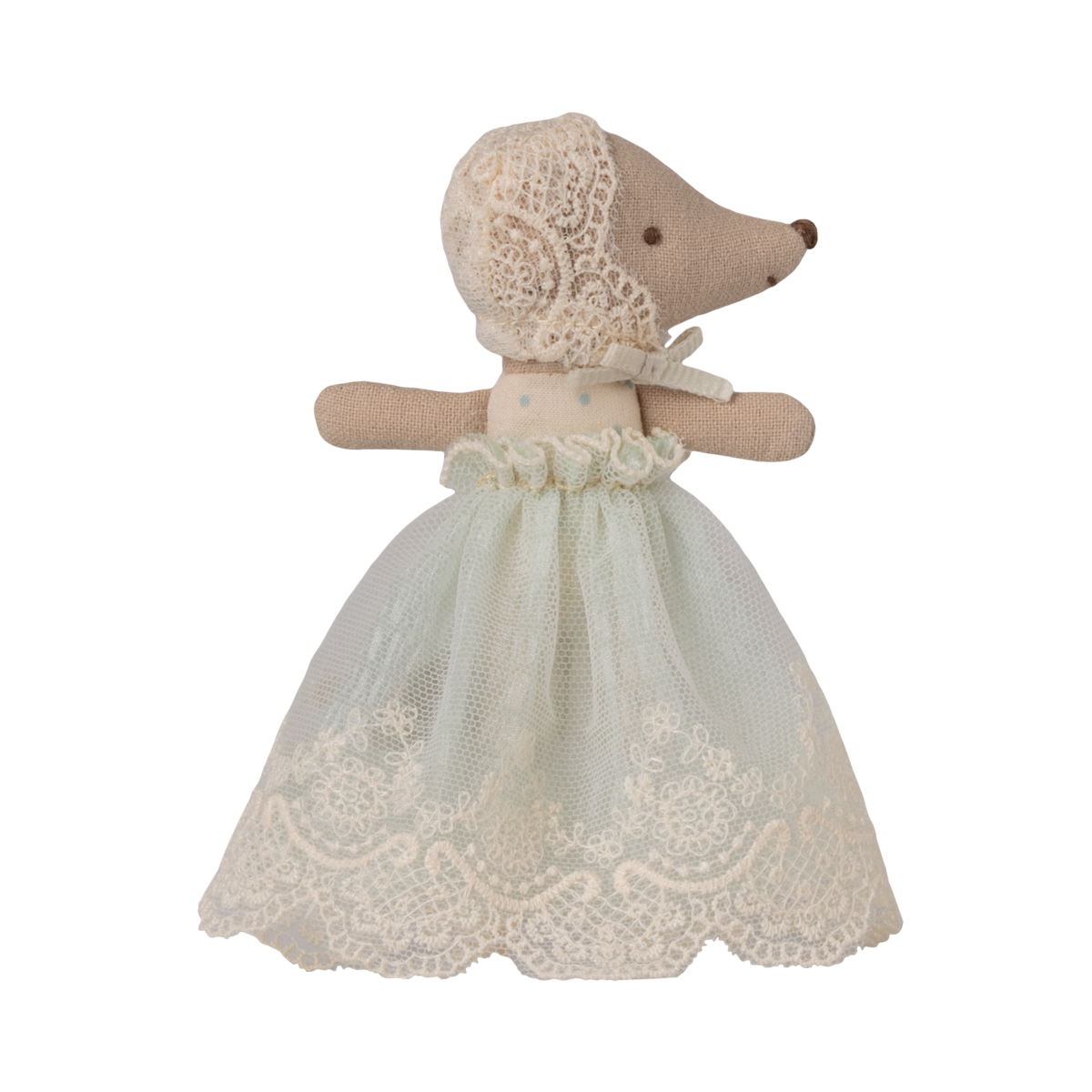 Bebé Rato com Vestido de Cerimónia Mint Maileg - imagem 3