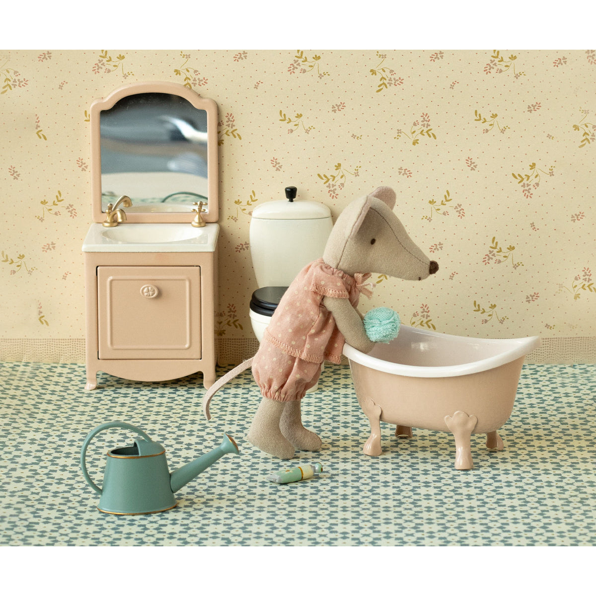 Banheira Vintage Mouse Rose Maileg - imagem 4