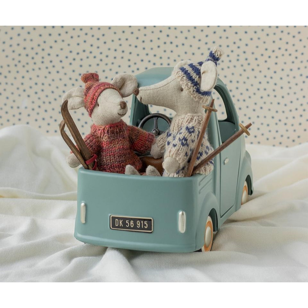 Ratinho de Inverno com Esquis Dad Blue Maileg - imagem 3